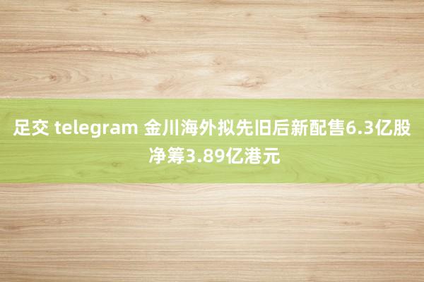 足交 telegram 金川海外拟先旧后新配售6.3亿股 净筹3.89亿港元